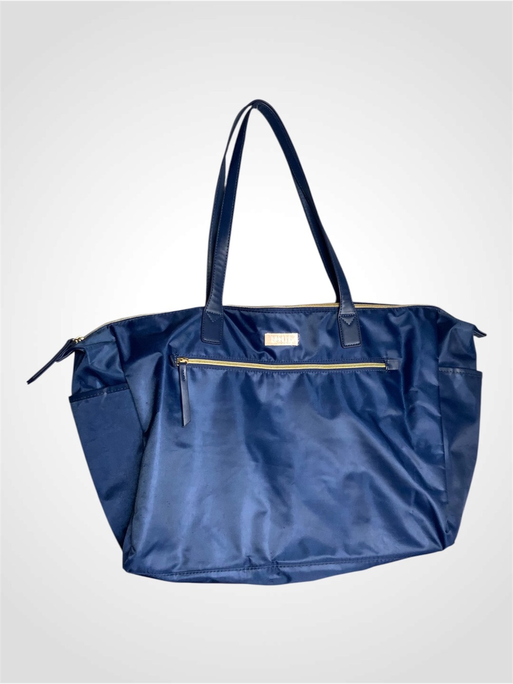 Benoss Navy Duffel Tote with Front Zip Pocket - Men Bags Duffel Bags